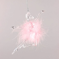 Изделие декоративное на подвеске Балерина-пушинка h11,4см 