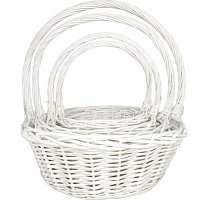 Корзина (ива) d23*23*10см круг белый