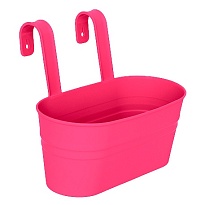 Кашпо настенное Ведро большое 30*20 h25см 3л пластик розовый