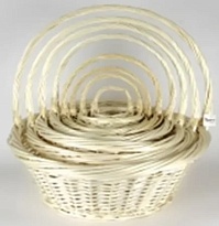 Корзина (ива) d26*h11*hh29см круг натуральный