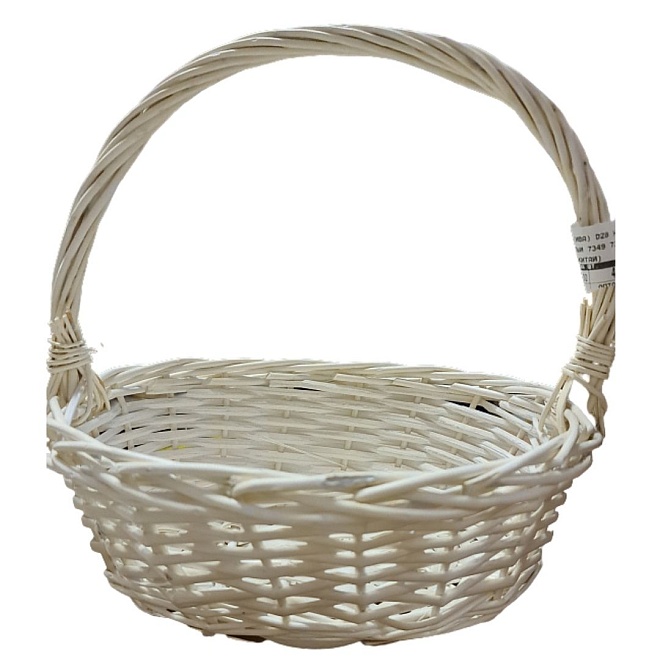 Корзина (ива) d45*h15*hh35см овал белый