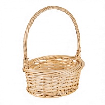 Корзина (ива) d24*20*h11*hh32см овал натуральный