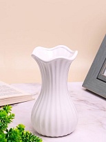 Ваза декоративная d10,5*h18см керамика белый