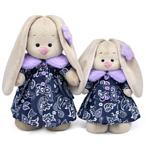 Мягкая игрушка Зайка Ми в пальто с сиреневым воротником (малый) 25 см