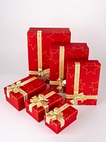 Коробка подарочная 29*21*9см красный 