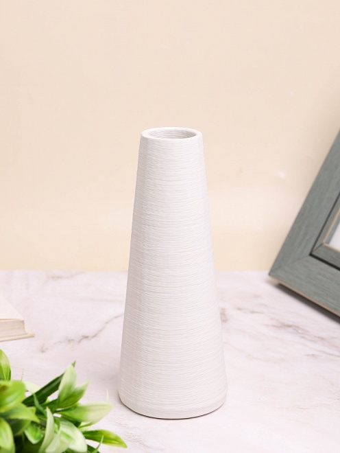 Ваза декоративная d8*h20см керамика белый