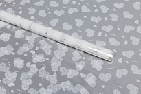 Пленка прозрачная 70см*10м Сердца Love is белый