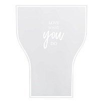 Пакет-конус для цветов Love what you do 45*36*20см белый