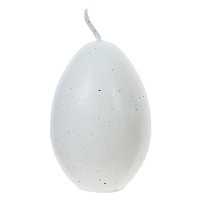 Свеча Яйцо Пасхальное d6 h8.5 белый