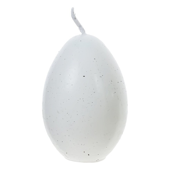 Свеча Яйцо Пасхальное d6 h8.5 белый