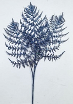 Ветка искуственная с глиттером h80см синий