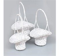 Корзина (ива) d32*28*h16*20*hh47см круг белый