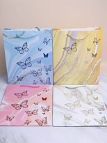 Пакет подарочный 31*40*12см бабочки микс