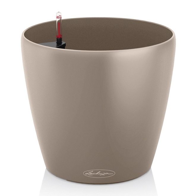 Кашпо Lechuza Классико Колор 35, автополив, песочно-коричневый d35 h33см
