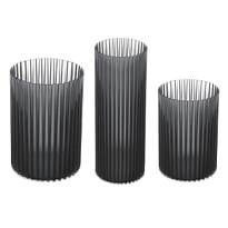 Кашпо-вазы Lamela Nemo d10 h15см 0.9л d12 h18см 1,6л d9 h21.7см 0,9л пластик прозрачный серый