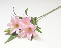 Лилия искусственная 4головы 1бутон h60см розовый 