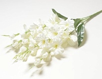 Гладиолус в букете, искусственный, 5 веток, h65см, белый
