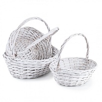 Корзина (ива) d30*25*h13*hh33см овал белый