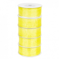 Лента органза 25мм*25ярд желто-светлый