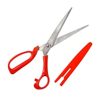 Ножницы 25*7.5cм нержавеющая сталь красные ручки