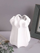 Ваза декоративная d8*h20см керамика белый