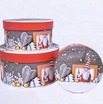 Коробка НГ 17*17*9см Рождественские пряники