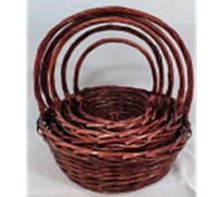 Корзина (ива) d45*h16*hh45см круг коричневый