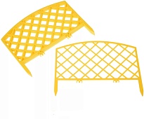 Забор декоративный Решетка 0,36*2,3м пластик желтый 