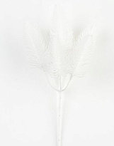 Ветка искусственная еловая, h24см белая