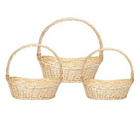 Корзина (ива) d30*20*h10*14*hh34см овал натуральный