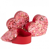 Коробка Сердце сердечное многообразие  30*23*10см красный