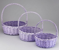 Корзина (ива) d27*h12*hh32см круг сиреневый