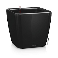 Кашпо Lechuza Квадро LS 21, автополив, черный 21*21*20см
