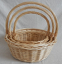 Корзина плетеная (ива) d34*h14*hh36см натуральный