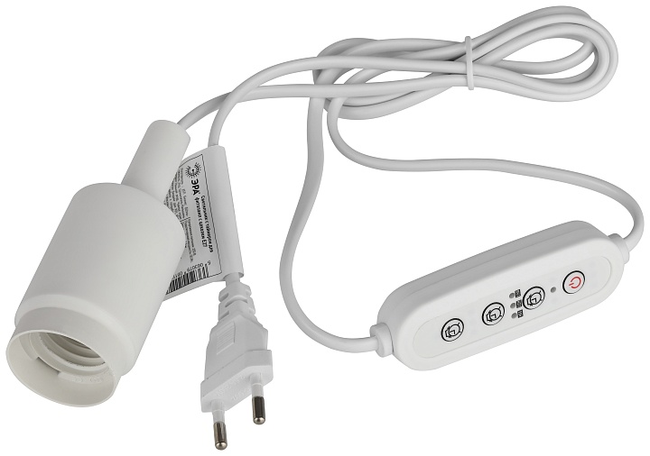 Патрон ЭРА для фитоламп с проводом и таймером Е27