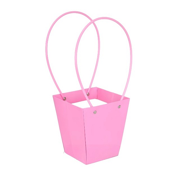 Пакет для цветов 9,5*13,5*15см розовый фламинго