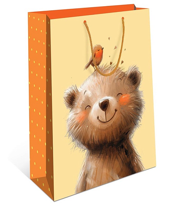 Пакет подарочный 26*32*12см Мишка