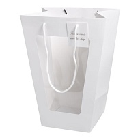 Пакет для цветов  Окно 37*28*17см белый