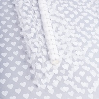 Пленка прозрачная 70см*8м Сердца15 белый