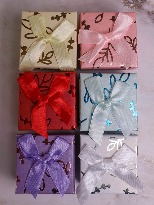 Коробочка для украшений 5*5*3,3см Гармония микс