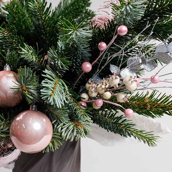 Композиция новогодняя "Блеск мишуры"