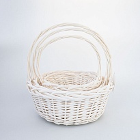 Корзина (ива) d30*h12,5*hh30см круг белый
