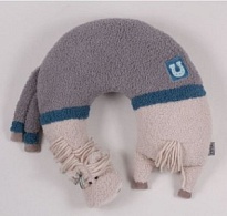 Мягкая игрушка-подголовник KULT Лошадка Шанси h42см светло-серый