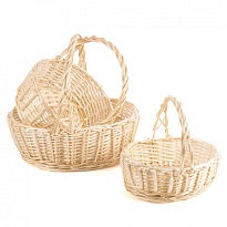 Корзина (ива) d25*h10*hh24см овал натуральный
