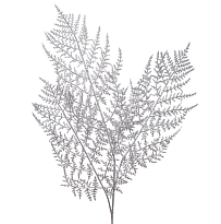 Ветка искуственная с глиттером h80см серебряный