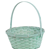 Корзина (бамбук) d26*h12*hh30см светло-зеленый