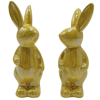 Сувенир Заяц керамика 6*5 h12,5см желтый