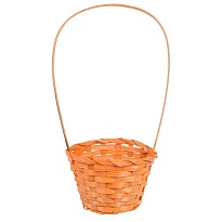 Корзина (бамбук) d13*h9,5*hh28см круг оранжевый
