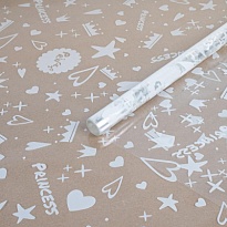 Пленка прозрачная 70см 200г Принцесса белый