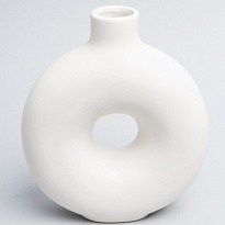 Ваза декоративная d17*7*h20см керамика белый